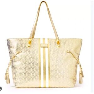 Lilly Pulitzer Mizner Gold Tote Bag